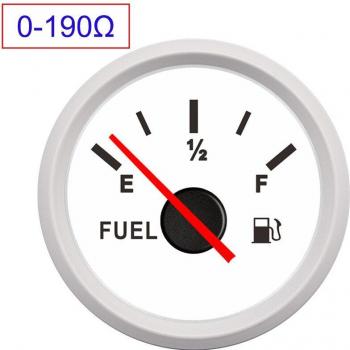 Jauge de niveau de carburant 52mm rétro-éclairage rouge 0-190 240-33ohm compatible 9-32V