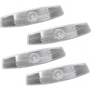 Reflector Bicicleta Rueda, 4 Unidades, Advertencia Luz para Seguridad