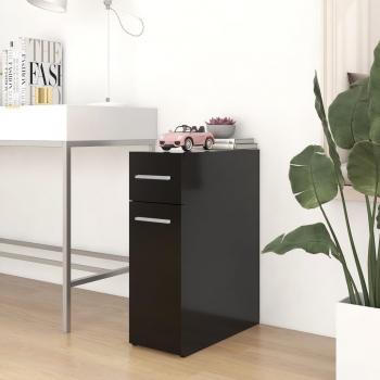 Apothekerschrank Schwarz 20x45,5x60 cm aus Holzwerkstoff