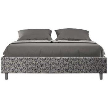 Letto Con Rete, Contenitore e Imbottitura Blu Azelia 160x190