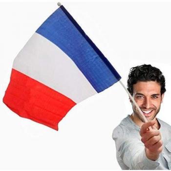 Drapeau Français avec Baguette 45x30cm