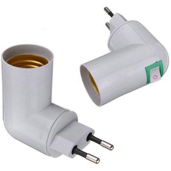 LED Base E27 PBT PP + Adaptador EU Plug
