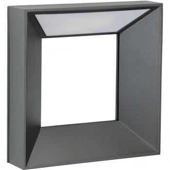 Albert 626406 Outdoor-Wandleuchte – schwarzer Aluminiumrahmen, eingebaute LEDs