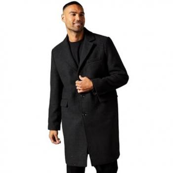Men’s Burton Charcoal Signature Wool Blend Coat – Size XL