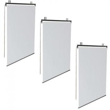 Tende a rullo bianche per pergola L.124 x h. 225 cm
