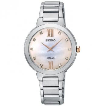 Seiko SUP381P1 Dameshorloge met Parelmoer