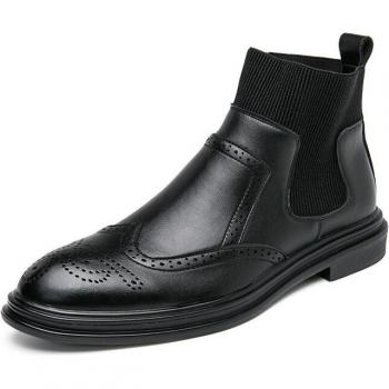 Men's Slip-On Brogue Shoes