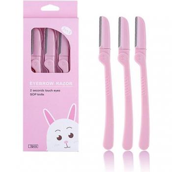 Stainless Steel Blade Eyebrow Trimmer for Women (3-Pcs)