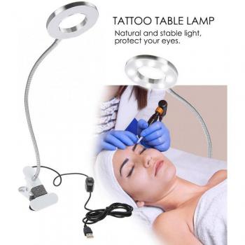 Lámpara de Mesa LED con Abrazadera, Ideal para Microblading y Belleza Facial