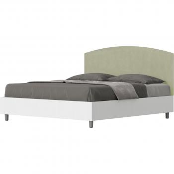 Letto doppio alzata ANTILIA con tessuto tè verde