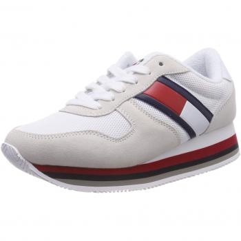 Tommy Jeans Hilfiger Denim Retro Sneaker, Sneakers Basses Femme, Bleu