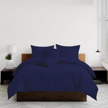 Navy King Duvet and Pillowcase Collection – PolyCotton, Easy Care