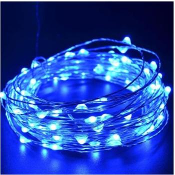 Striscia di Luce LED Blu 3 Metri Filo di Rame