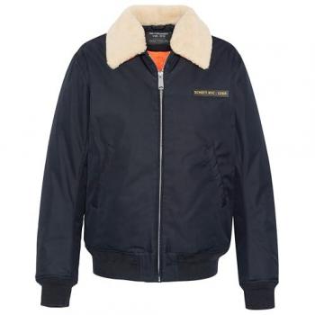 Schott B52X Giubbotto Bomber Collo Aviatore Rimovibile Blu XXL