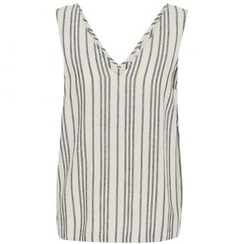 Canottiera Milia colore écru/verde pastello KAFFE