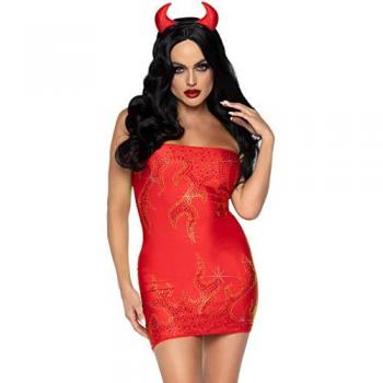 Leg Avenue Diable 3 Roues – Version Diamantée – Rouge – Femmes