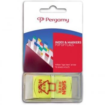 Pergamy 'Pop up vlag' pijl 'sign here'