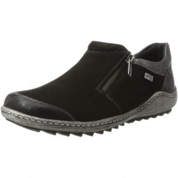 Remonte Damen R1403 Slipper, Schwarz (Schwarz/Schwarz/altsilber), 42 EU