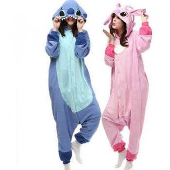 Disfraz Cosplay Onesie para Adulto Estilo Dibujos Animados Azul Rosa
