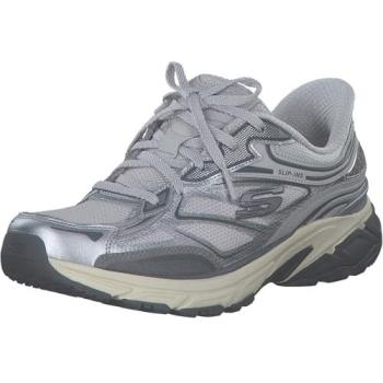 Skechers Women’s Stamina Sport Metallic Silver Slip‑In Shoes – 7.5 (W)