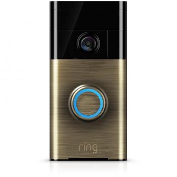 Ring Video-Türklingel 720 p – HD, Gegensprech, Bewegungssensor, WLAN, Antique Brass