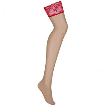 Stockings aus Spitze mit Blumenmotiv von Obsessive