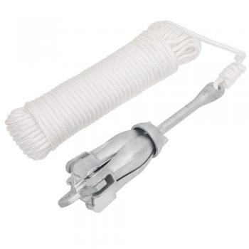 Klappanker 3,2 kg mit Seil Silbern