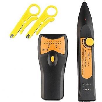 DAXGD Cable de Teléfono 2‑pines RJ11 + RJ45 Cat5/6 y Testeador LAN