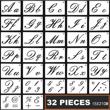 Hand Painted Template Stencil Set