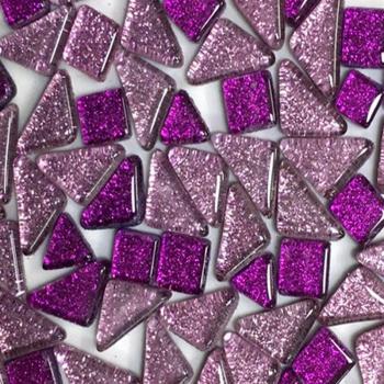 120g Colorful Shiny Glass Mosaic Tiles for Handmade Art