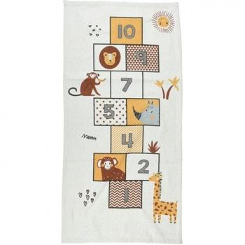 Spielplatz-Design Kinderteppich – 70 × 140 cm, farbenfroh