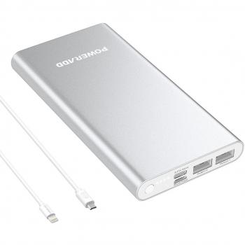 Poweradd Pilot 4GS Pro 12000mAh Power Bank with Apple & Micro Cable