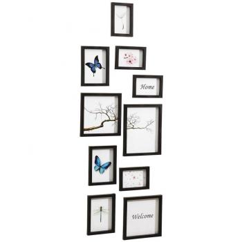 Nielsen Design 10‑er Collage‑Rahmen (schwarz, Kunststoff)