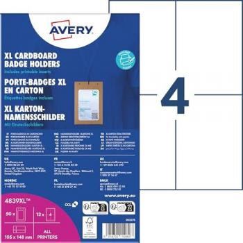 Avery Informationsschild – große Namensschilder-Tasche