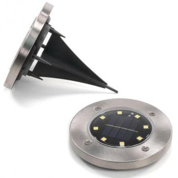 Lot de lampes de jardin solaires encastrées, 8 LED, 12 k