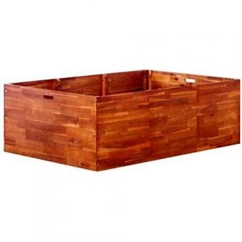 Cama de cultivo de madera de acacia 150x100x50 cm