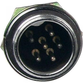Cliff FC684202 Miniatur-DIN-Rundsteckverbinder Stecker, 2-polig, vertikale Montage Silber