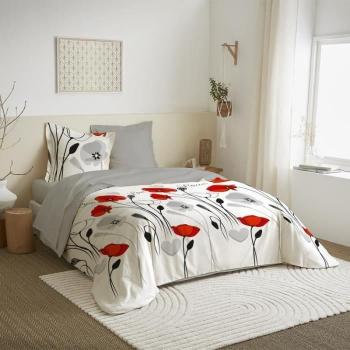Draps 4 pièces Coquelicot pour lit 160 x 200 cm Grande largeur