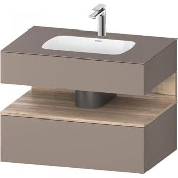 Lavabo a incasso Qatego con mobile a lato Duravit