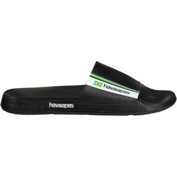 Chanclas Havaianas Slide Brasil negro blanco verde