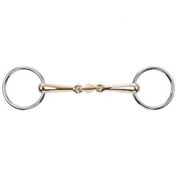 BUSSE Unterlegtrense Doppelt Gebrochen KAUGAN® 14 mm Gebiss 14,5 cm