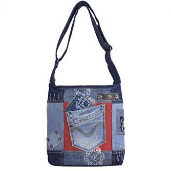 Sunsa Damen Tasche aus recycelten Materialien