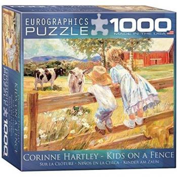 EuroGraphics Box Puzzle Kinder am Zaun MO (8 x 8 Zoll), 1000 Teile