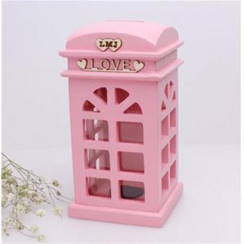 Retro Iron Phone Booth with Antique Telephone