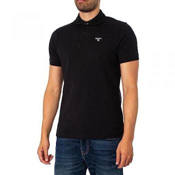 Barbour T-Shirts & Poloshirts Polo – Schwarzer Tartan‑Piqué (XL)