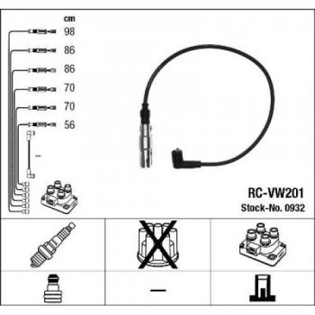 Juego de cables de encendido para Volkswagen NGK 0932