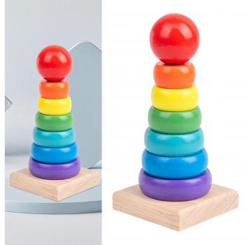 Bloques de aprendizaje temprano en madera con separadores de formas para bebés