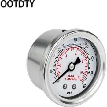 Medidor de presión OOTDTY 0-160 Psi/barra para aceite y combustible