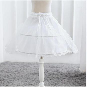 Jupe blanche élasticée avec bordure florale