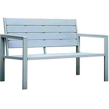 VidaXL Panchina da giardino 120 cm bianca in plastica HDPE